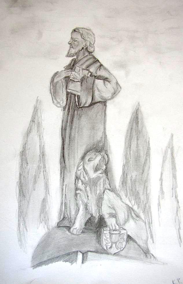 socha v exteriéru-Mistr Jan Hus, Čakovice